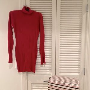 BEBE TURTLE NECK SWEATER DRESS